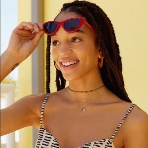UO Red trendy sunglasses